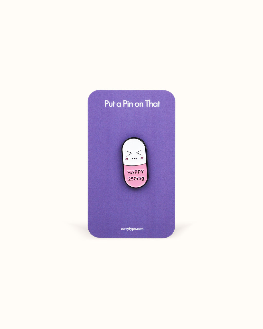 Happy Pill Enamel Pin