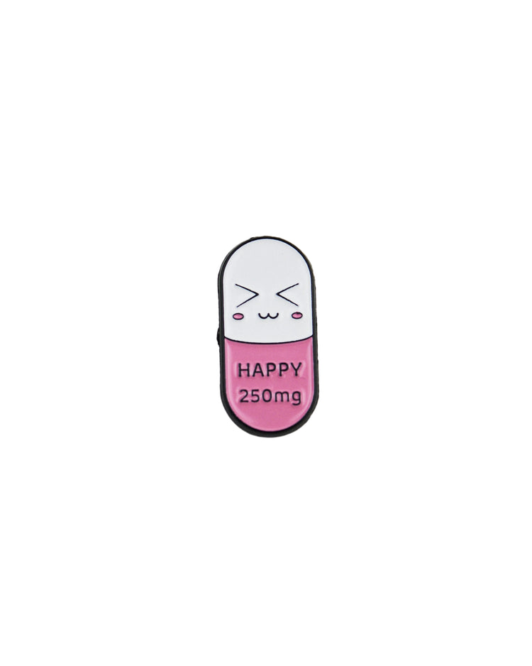 Happy Pill Enamel Pin